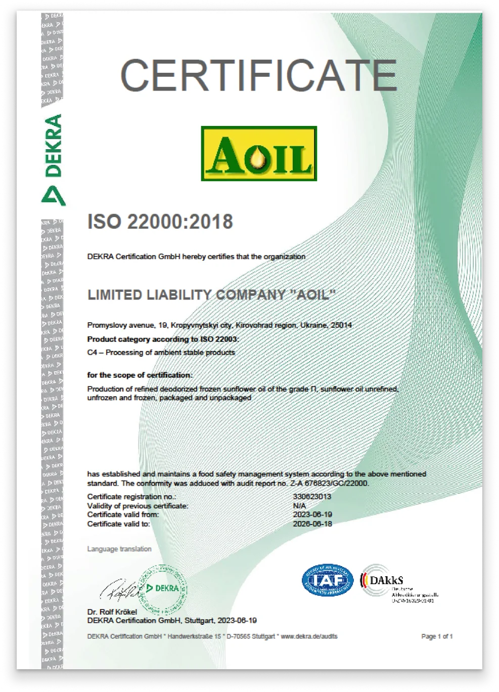 certificate